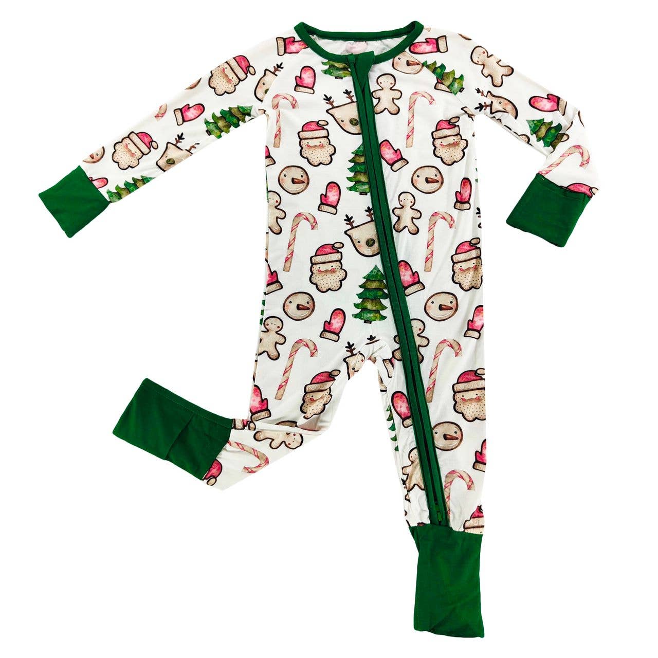 Christmas Cookies Green Bamboo Sleeper - Leah Jean Boutique