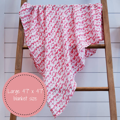 On Wednesdays We Wear Pink  Baby Swaddle Blanket - Leah Jean Boutique