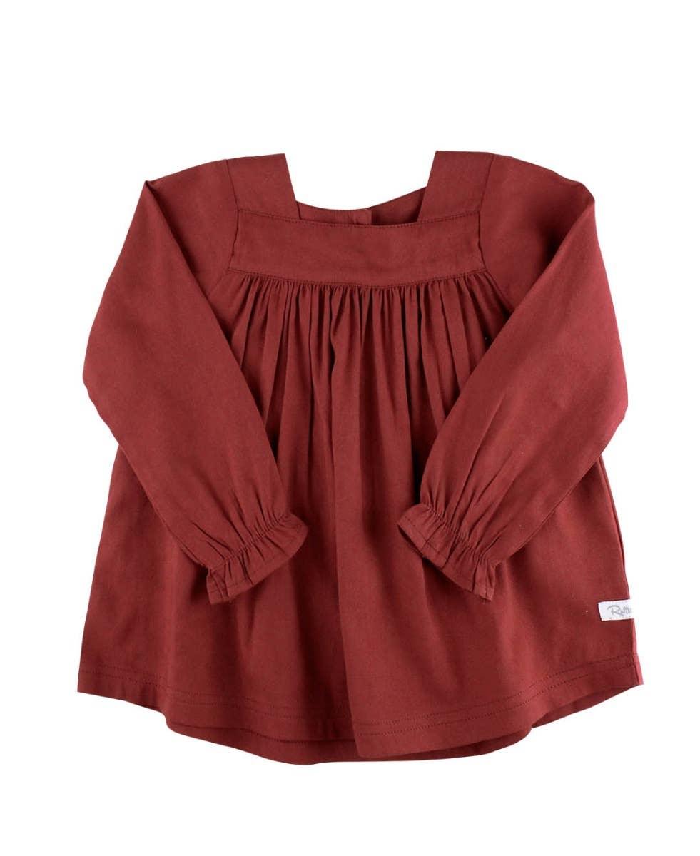 Girls Rosewood Square Neck Top - Leah Jean Boutique