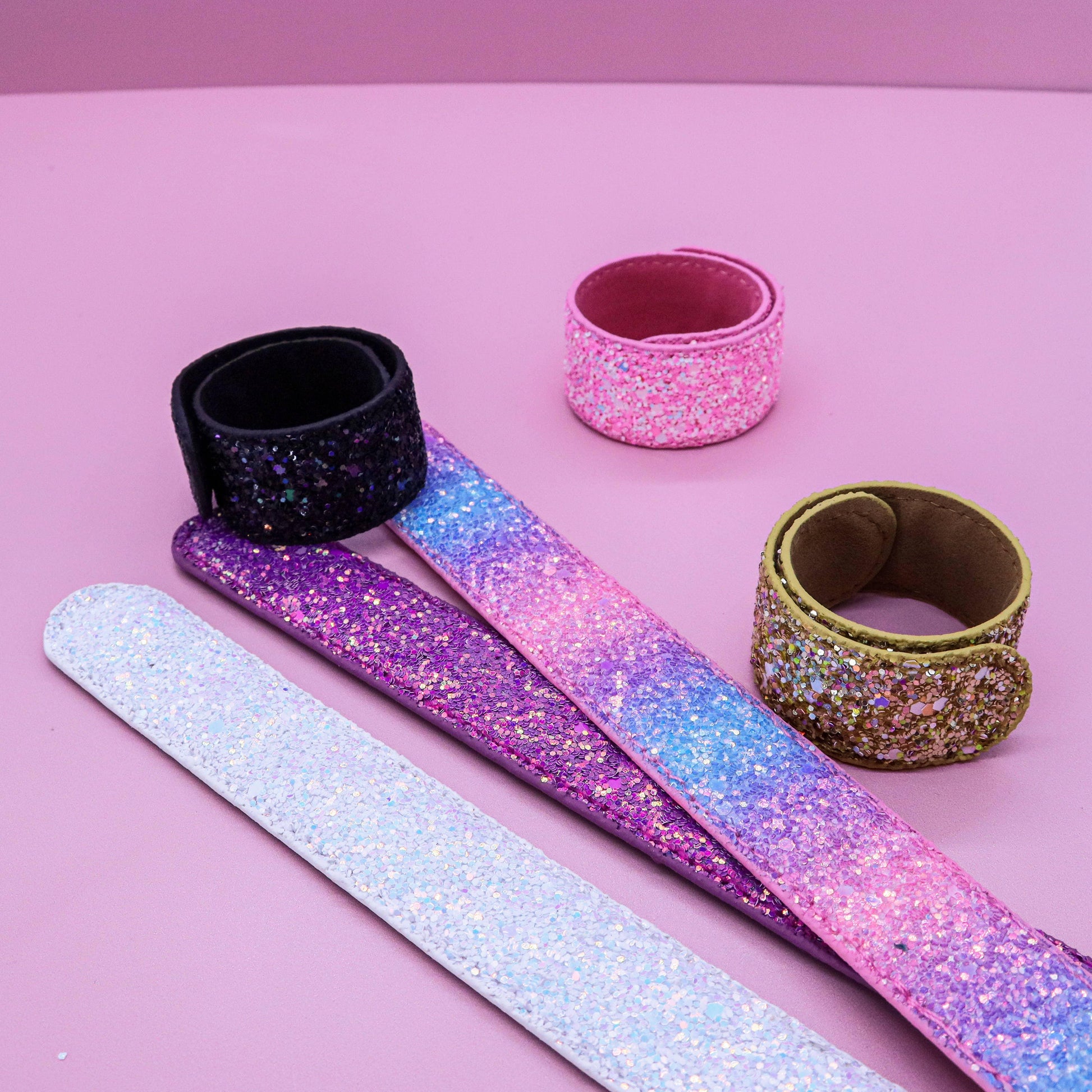 Sparkly Glitter Slap Bracelets - Leah Jean Boutique