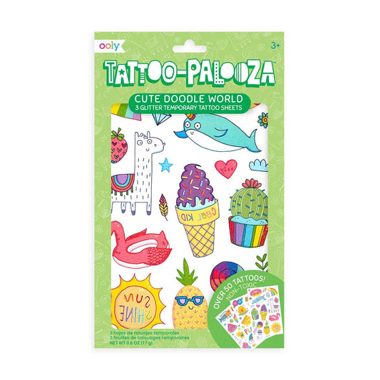 Tattoo Palooza Temporary Tattoo: Cute Doodle World - Leah Jean Boutique