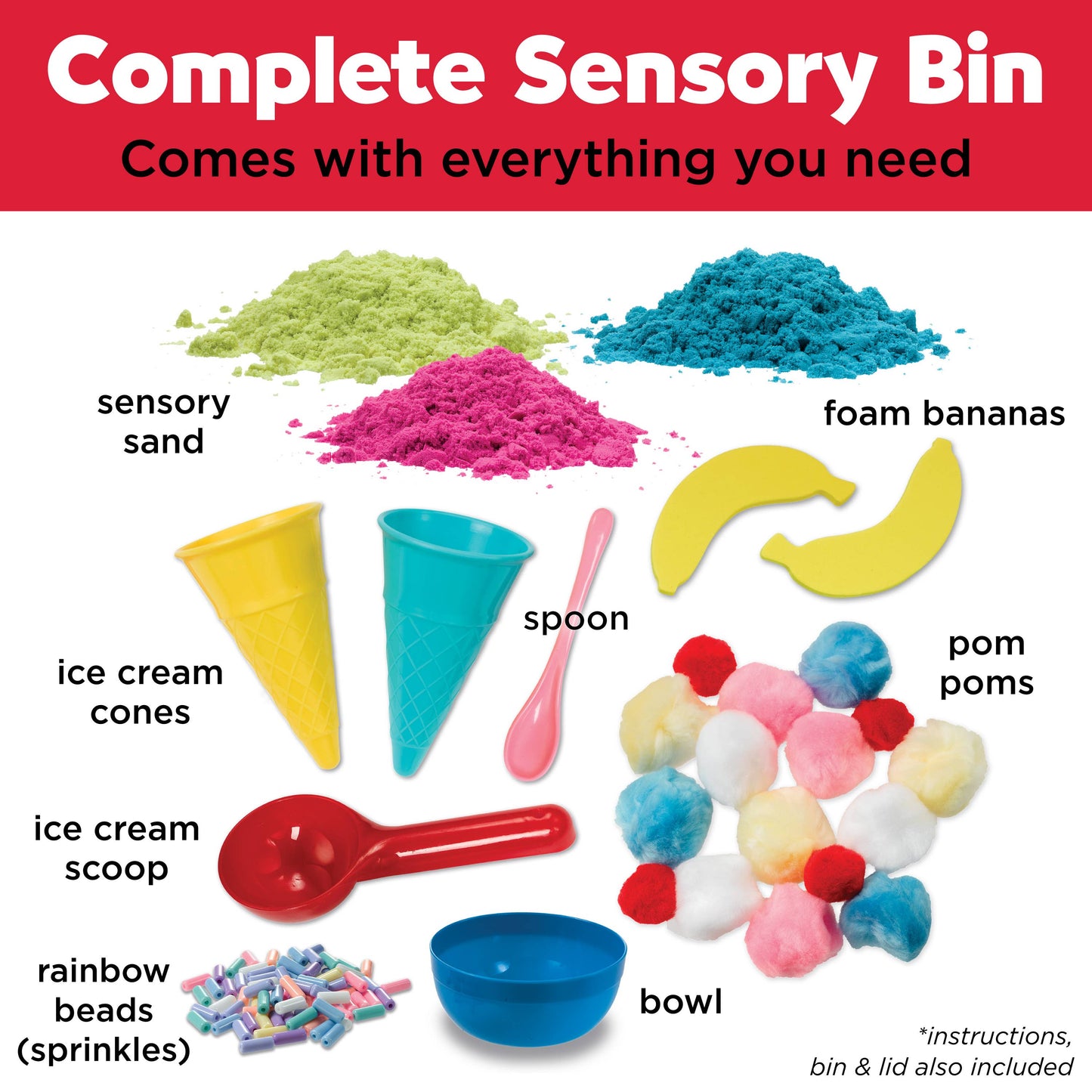 Sensory Bin Ice Cream Shop Activity Bin for Kids