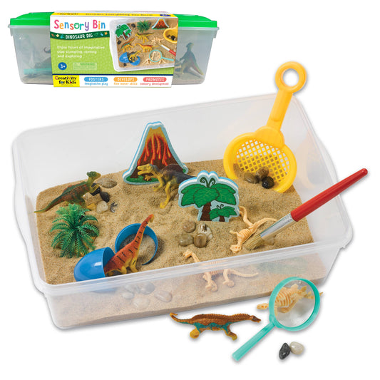 Sensory Bin Dinosaur Dig Activity Bin for Kids - Leah Jean Boutique