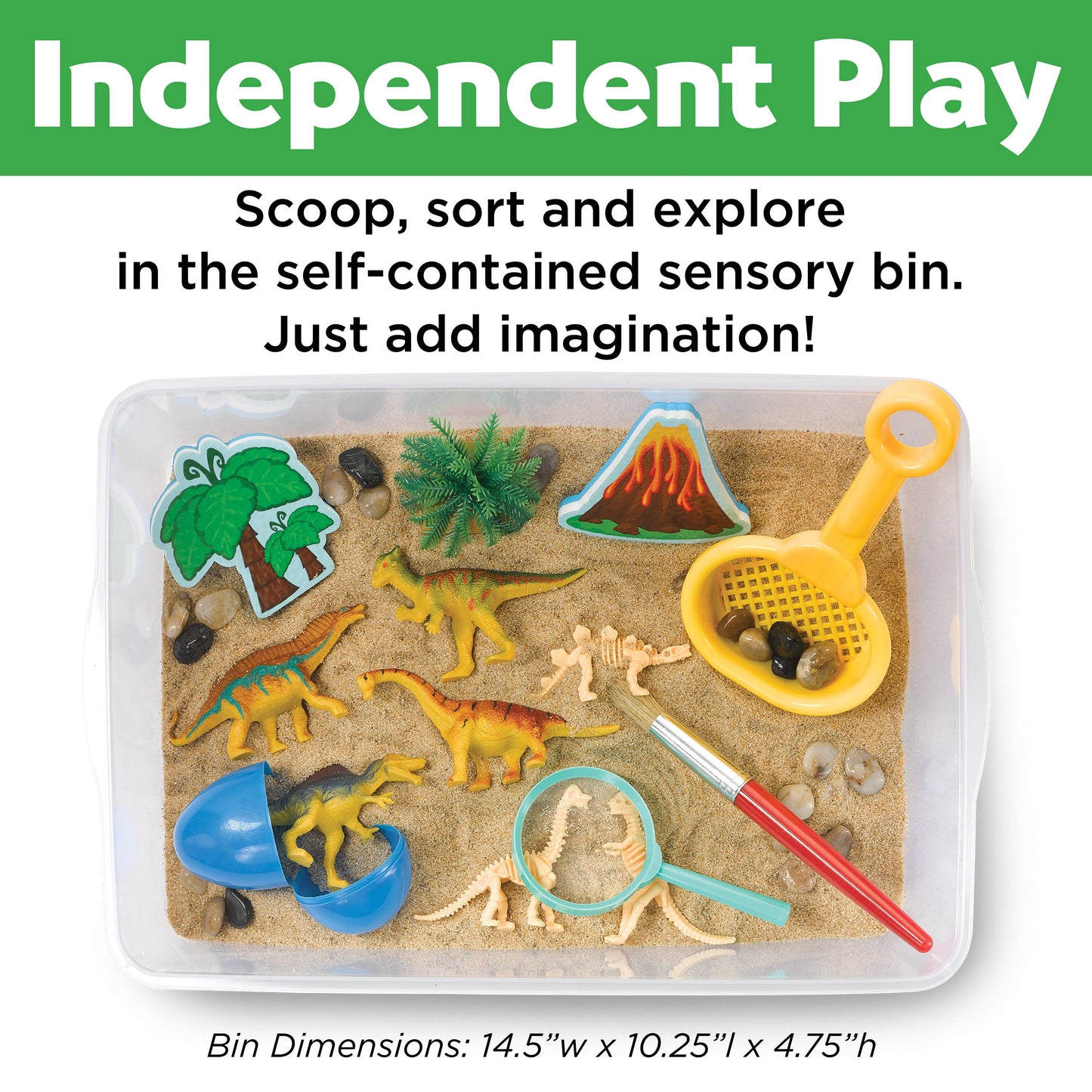 Sensory Bin Dinosaur Dig Activity Bin for Kids - Leah Jean Boutique