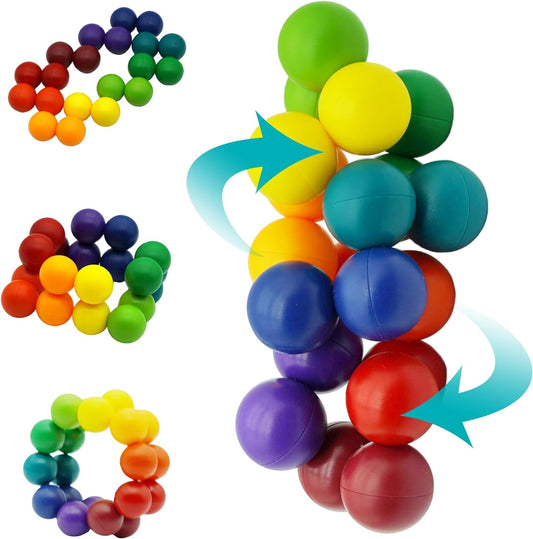 Fidget de bolas moldeables de arcoíris (juguetes educativos) 