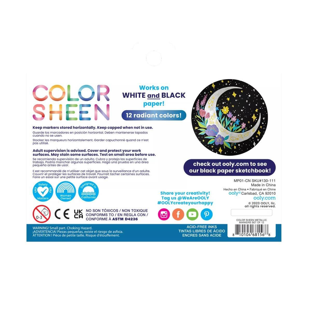 Color Sheen Metallic Markers - Set of 12 - Leah Jean Boutique