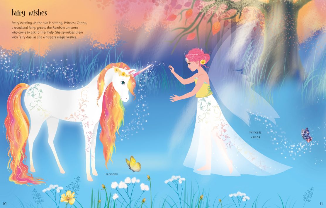 Sticker Dolly Dressing: Rainbow Unicorn
