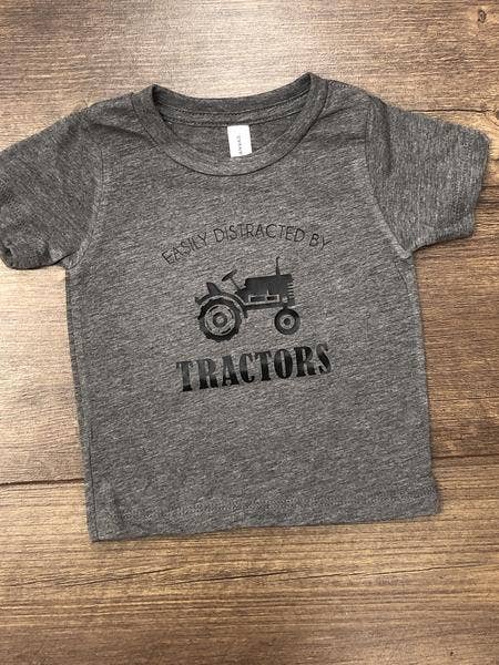 Facilement distrait par les tracteurs Tee-shirt pour nourrissons/tout-petits