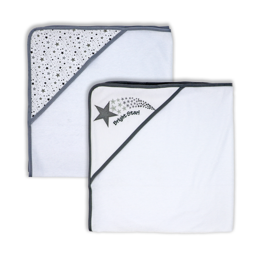2 Pack Hooded Towel Sets- Bright Star