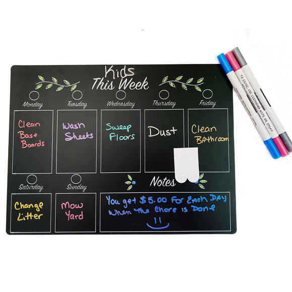 Chalkboard Weekly Calendar Set