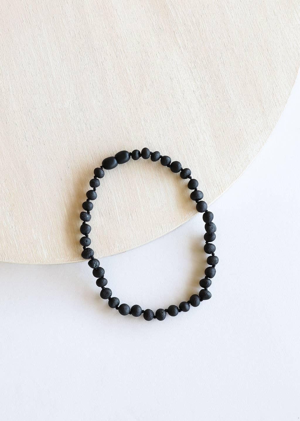 Raw Black Amber Necklace - Leah Jean Boutique