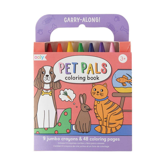 Kit de crayons et de livres de coloriage à emporter - Pet Pals (Ensemble de 10)