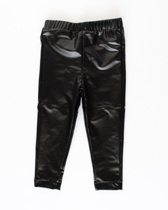 Shannon Stretch Leggings - Faux Black Leather