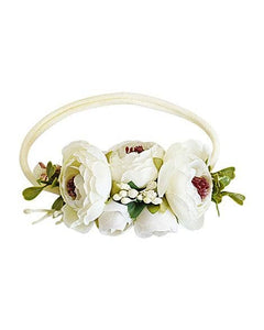 Floral Stretch Headband  Classic Ivory