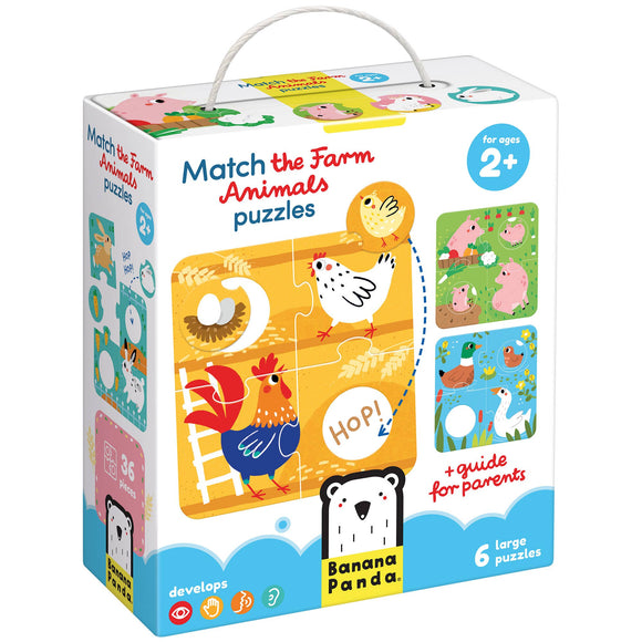 Match the Farm Animals Puzzles for toddlers 2+