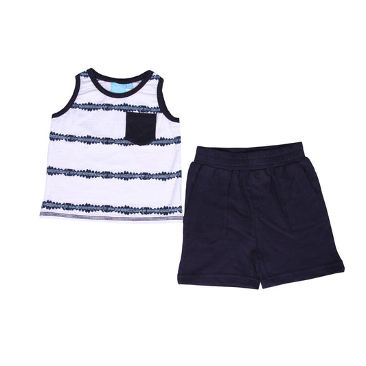 Conjunto de camiseta sin mangas y pantalones cortos de 2 piezas Tyler: bebés, niños pequeños y niños pequeños