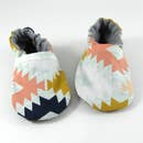 Pink Aztec Cotton Baby Shoes