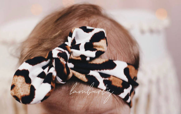 Knot Bow Headband - Cheetah