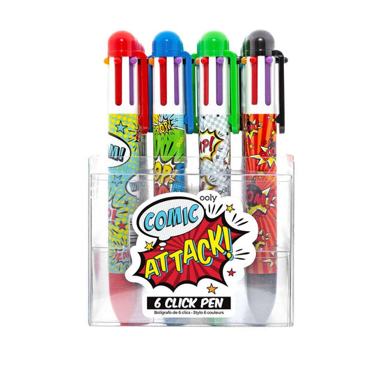6 stylos clic - Comic Attack