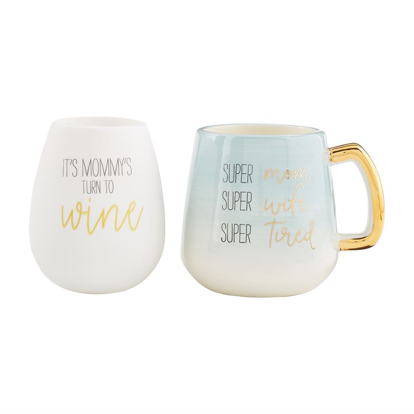 Mom Wine and Mug Sets (more titles available)