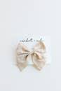 Oversized Linen Hairbow (more colors available) - Leah Jean Boutique