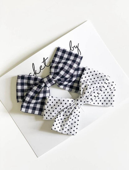 Linen Bow Clip - 2pack (more colors available) - Leah Jean Boutique