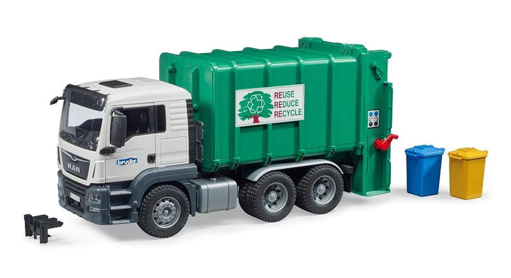 Camion poubelle à chargement arrière MAN TGS (vert)