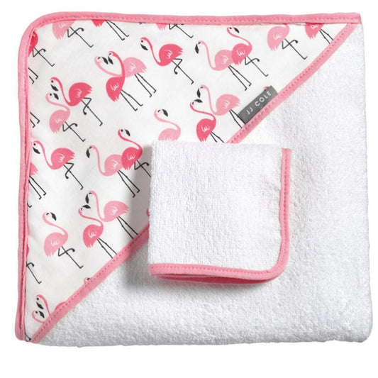 Flamingo Hooded Towel Set