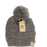 C.C. Beanie Solid Beanie with Pom (more colors)