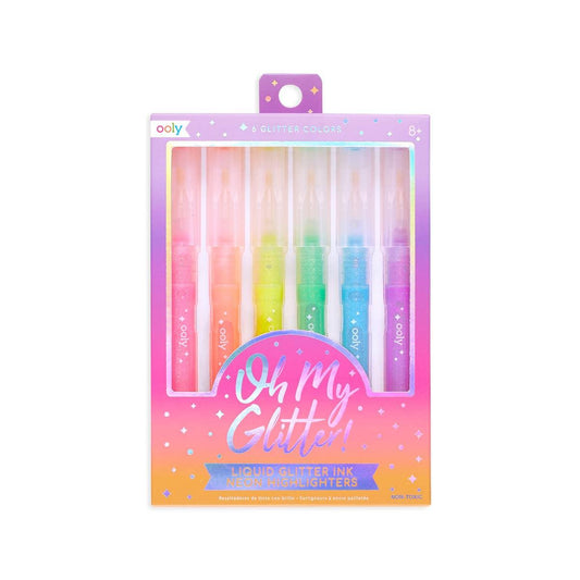 Oh My Glitter! Neon Highlighters - Set of 6 - Leah Jean Boutique