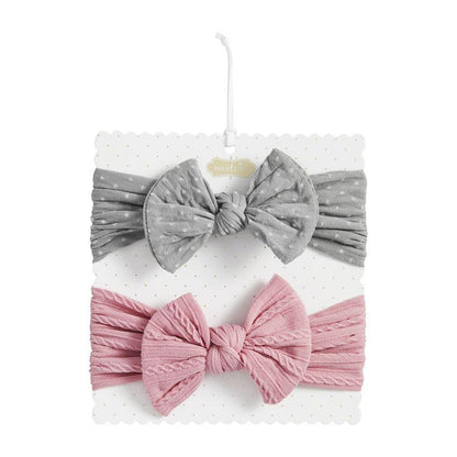 Textured Soft Headband Bow Set